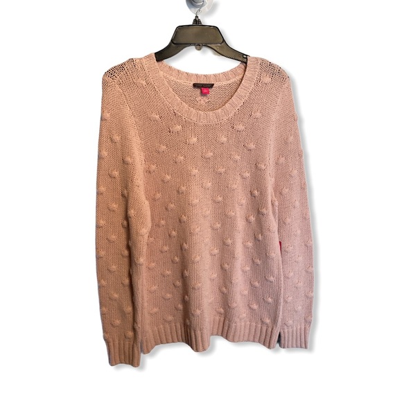 Vince Camuto Cotton Popcorn Sweater Soft Pink - Picture 3 of 8